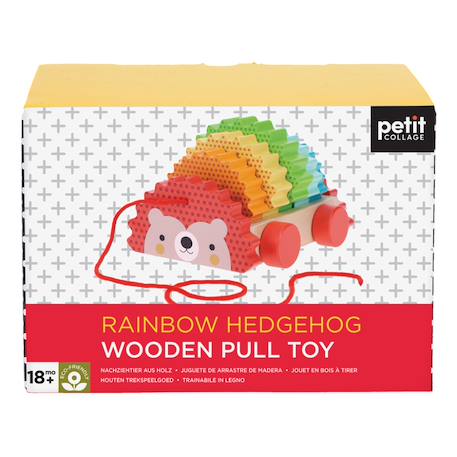Jouet en bois à tirer - hérisson Multicolor 2 - vertbaudet enfant 