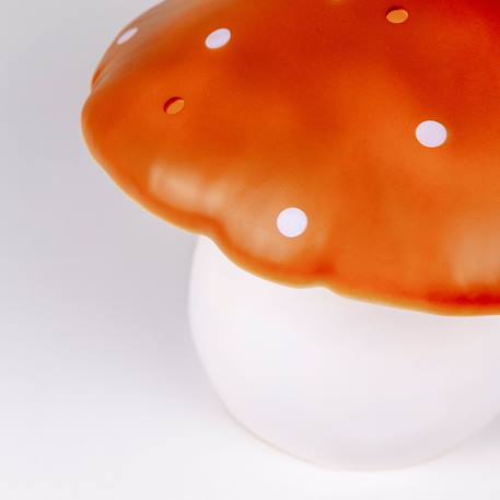 Grande lampe veilleuse champignon peinte à la main Blanc, orange 5 - vertbaudet enfant 