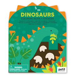 Jouet-Activités artistiques et musicales-Loisirs créatifs-Perles, mode et coffrets créatifs-Livre de coloriage avec autocollants - dinosaures