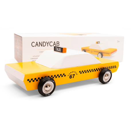 Taxi new-yorkais en bois – voiture miniature dès 3 ans Yellow 4 - vertbaudet enfant 