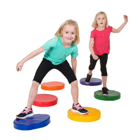 6 coussins d'équilibre sonores - jouet éducatif pour enfants Multi-coloured 1 - vertbaudet enfant 