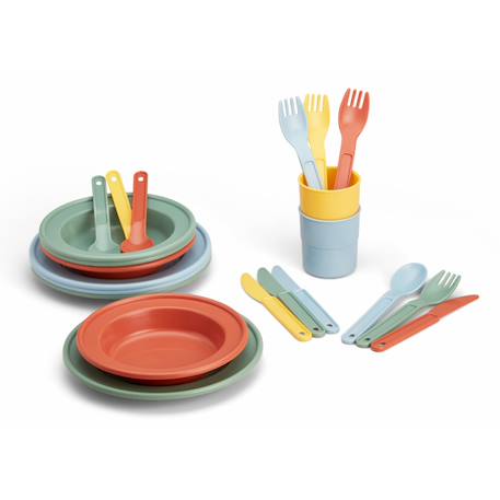 Set de vaisselle durable Re:line – 24 pièces en plastique 100 % recyclé Multicolor 1 - vertbaudet enfant 