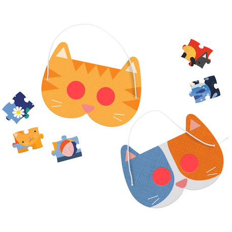 Decoder puzzle - aventures de chat Multicolor 2 - vertbaudet enfant 