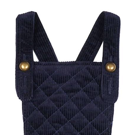 Robe salopette hiver   velours    ecolière Bleu marine 5 - vertbaudet enfant 