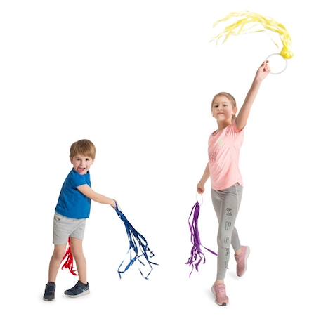 Lot de 6 anneaux à rubans - jouet éducatif pour enfants Multi-coloured 1 - vertbaudet enfant 