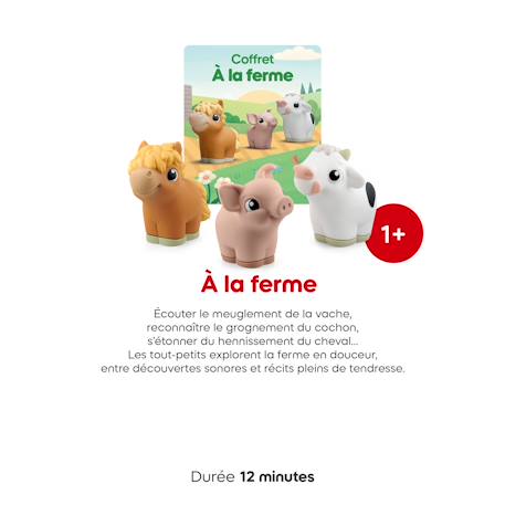 Coffret mes premiers tonies - a la ferme MULTICOLORE 2 - vertbaudet enfant 