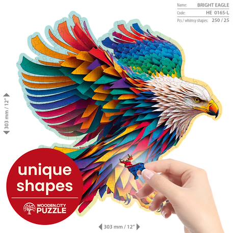 Puzzle en bois Aigle Lumineux 250 pièces – activité artistique et relaxante Multicolor 5 - vertbaudet enfant 