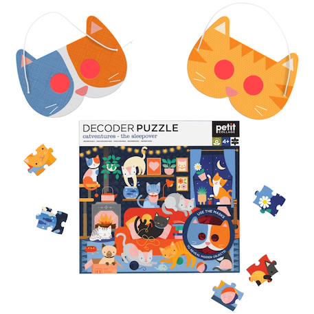 Decoder puzzle - aventures de chat Multicolor 1 - vertbaudet enfant 