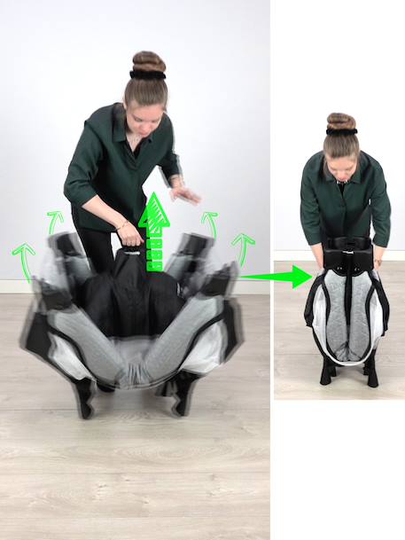 Lit parapluie bi-positions pliage rapide xpress Padded griffin 2 - vertbaudet enfant 