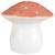 Grande lampe veilleuse champignon peinte à la main Blanc, orange 1 - vertbaudet enfant 