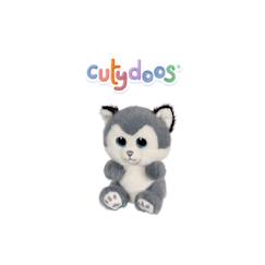 Jouet-Peluche - peluche chien husky skandy cutydoos gris bleuté – 13 cm