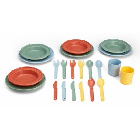 Set de vaisselle durable Re:line – 24 pièces en plastique 100 % recyclé Multicolor 3 - vertbaudet enfant 