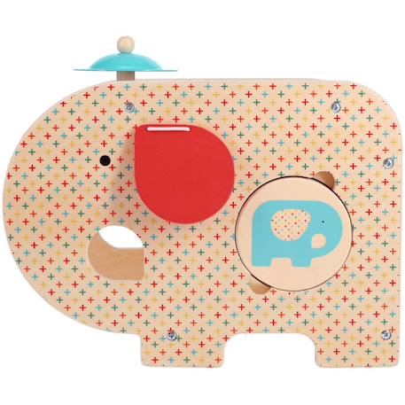 Jouet musical éléphant 5 en 1 en bois – éveil musical dès 18 mois Multicolor 4 - vertbaudet enfant 