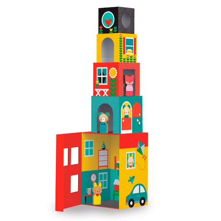 Jeu d’empilage Peek-a-Boo avec animaux – jouet d’éveil dès 18 mois Multicolor 2 - vertbaudet enfant 