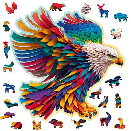 Puzzle en bois Aigle Lumineux 250 pièces – activité artistique et relaxante Multicolor 1 - vertbaudet enfant 