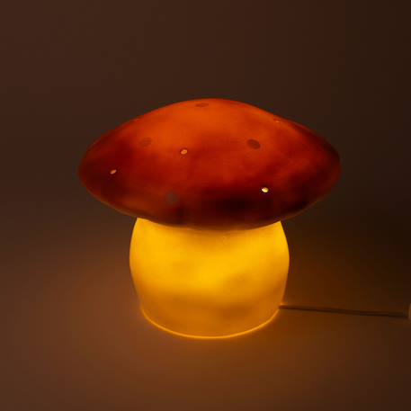 Lampe veilleuse artisanale champignon Blanc, orange 5 - vertbaudet enfant 