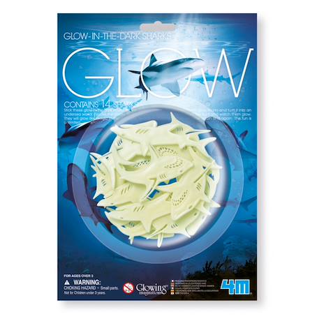 Pack phosphorescent:  Requins, 14 pièces et des autocollants White 1 - vertbaudet enfant 