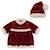 Robe de noël pour poupée - Adaptée aux poupées de 25 cm Rouge, blanc 1 - vertbaudet enfant 