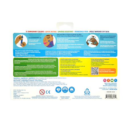 Crayons de couleur pour visage et mains Multicolor 6 - vertbaudet enfant 