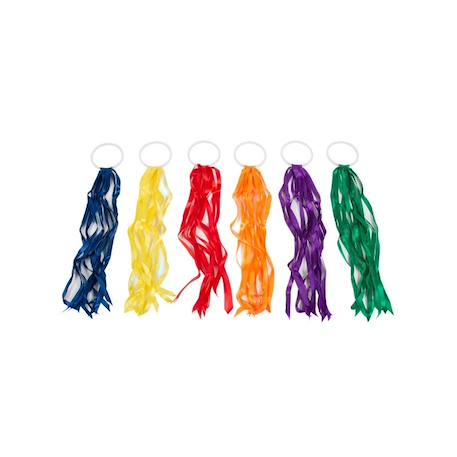 Lot de 6 anneaux à rubans - jouet éducatif pour enfants Multi-coloured 3 - vertbaudet enfant 