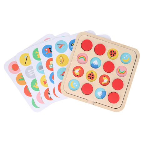 Jeu de mémoire multithématique en bois – activité éducative dès 3 ans Multicolor 2 - vertbaudet enfant 