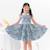 Robe col claudine    fleurie   hepburn Bleu marine blanc 6 - vertbaudet enfant 