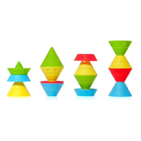 Jeu de construction Hix – cônes en silicone souple et empilables Blue;green;red;yellow 4 - vertbaudet enfant 