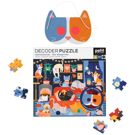 Decoder puzzle - aventures de chat Multicolor 4 - vertbaudet enfant 
