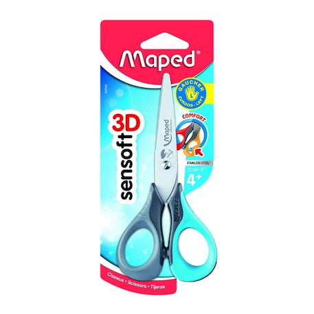 Ciseaux ergonomiques gauchers - jouet éducatif pour enfants Multi-coloured 2 - vertbaudet enfant 