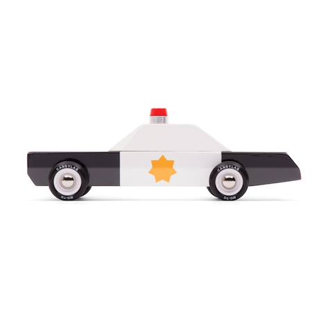 Voiture de police en bois – véhicule miniature design dès 3 ans Black;white 2 - vertbaudet enfant 