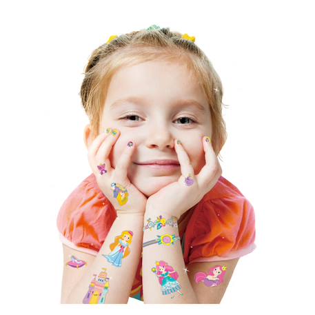 Autocollants et tatouages pour les ongles, princesse Multicolor 3 - vertbaudet enfant 