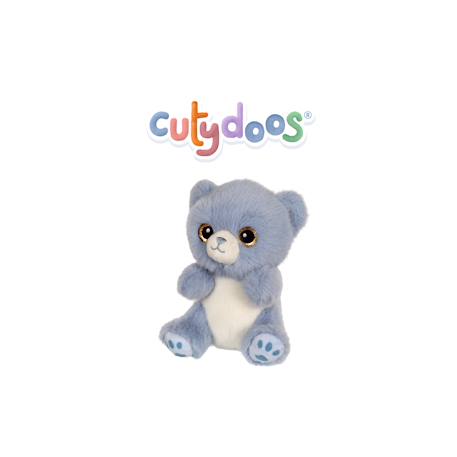 Peluche - peluche ours blue cutydoos bleu jeans – 13 cm Blanc 1 - vertbaudet enfant 