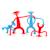 Oogi – petit personnage extensible en silicone avec ventouses Blue;red 1 - vertbaudet enfant 