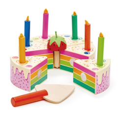 Jouet-Gâteau d'anniversaire arc-en-ciel à découper