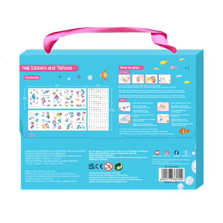 Autocollants et tatouages pour les ongles, thème sirènes Multicolor 6 - vertbaudet enfant 