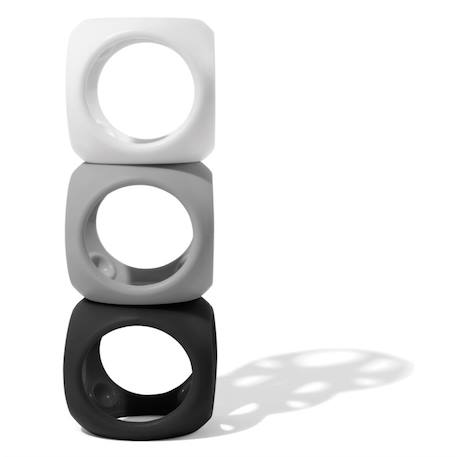 Jouet sensoriel Oibo – balle et cube en silicone empilable dès la naissance Black;grey;white 2 - vertbaudet enfant 