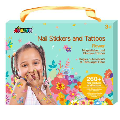 Autocollants et tatouages pour les ongles, fleurs Multicolor 1 - vertbaudet enfant 
