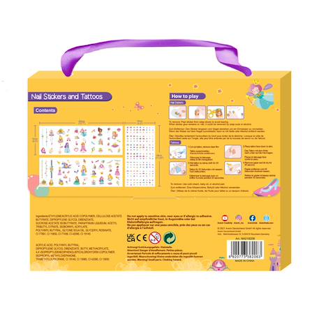 Autocollants et tatouages pour les ongles, princesse Multicolor 6 - vertbaudet enfant 