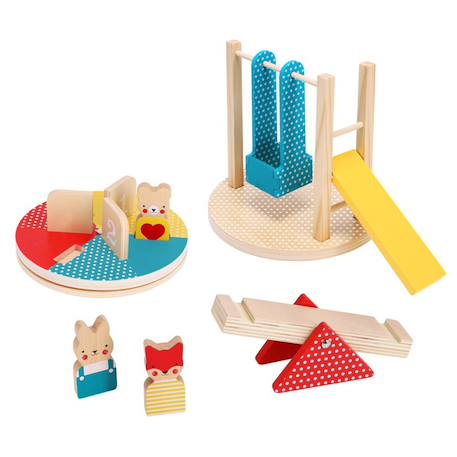 Jeu en bois Le Parc – activité d’éveil avec animaux dès 12 mois Multicolor 1 - vertbaudet enfant 