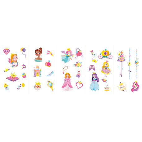 Autocollants et tatouages pour les ongles, princesse Multicolor 2 - vertbaudet enfant 