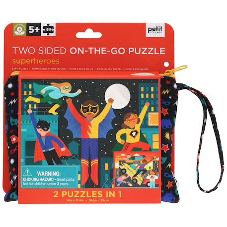 Puzzle double face - superhéros Multicolor 4 - vertbaudet enfant 