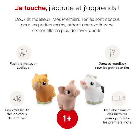 Coffret mes premiers tonies - a la ferme MULTICOLORE 3 - vertbaudet enfant 