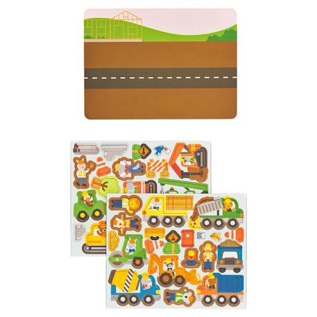 Jeu magnétique scène - chantier de construction Multicolor 2 - vertbaudet enfant 