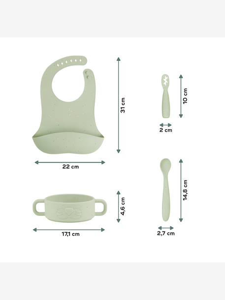 Coffret premier repas rose+vert 10 - vertbaudet enfant 