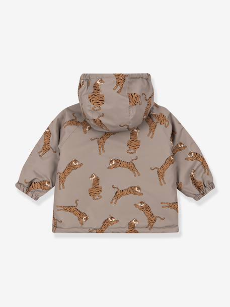 Veste coupe-vent imperméable motifs coeurs Mismou gris+rose 3 - vertbaudet enfant 