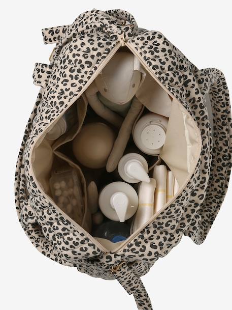 Sac à langer en gaze de coton JOIOSA beige imprimé+bleu nuit+bronze+écru 5 - vertbaudet enfant 