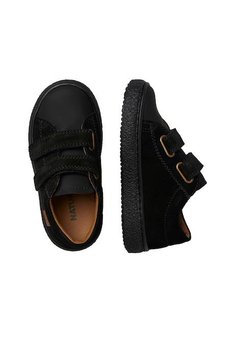 Baskets en cuir et synthétique carex vl Noir- 4 - vertbaudet enfant 