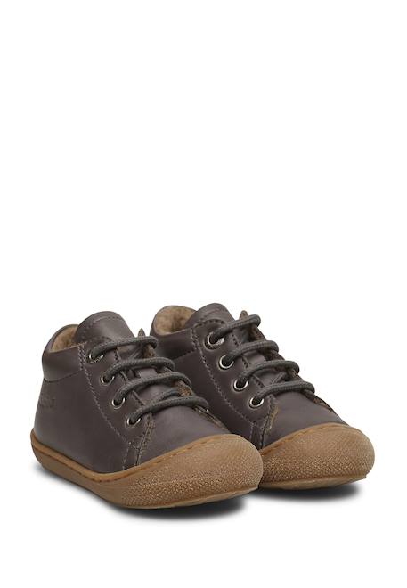 Chaussures en cuir doublés en laine cocoon Anthracite- 2 - vertbaudet enfant 