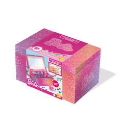 Jouet-Activités artistiques et musicales-Coffret Bijoux Barbie We Dream Together, Boîte à Bijoux à Créer pour enfants dès 5 Ans