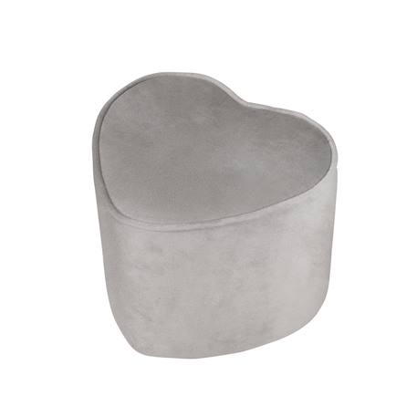 Tabouret pouf cœur en velours et bois lil sofa Bleu clair+Gris argenté+Rose pastel 7 - vertbaudet enfant 